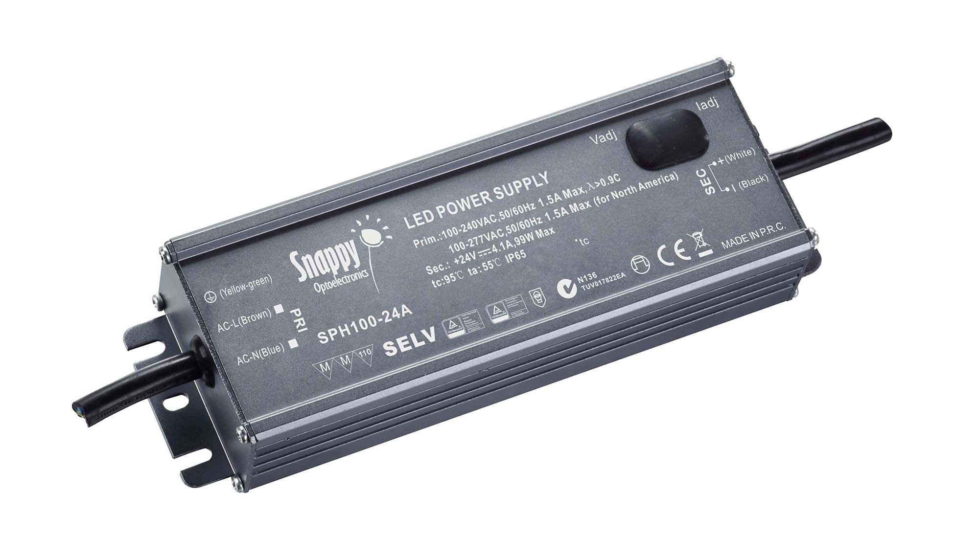 SPH100-24A  100W CV & CC Non-Dimmable LED Driver 24VDC IP65